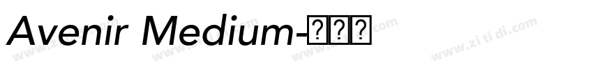Avenir Medium字体转换